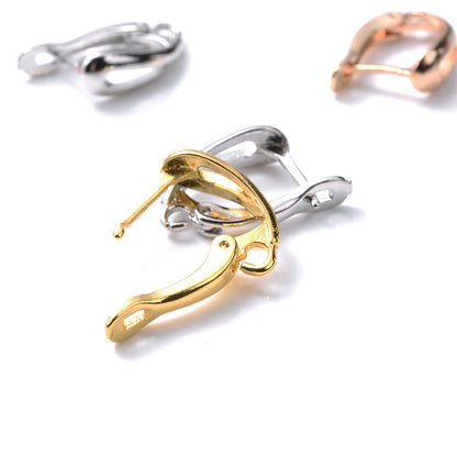 10-Piece D-Shape Copper Earring Hooks