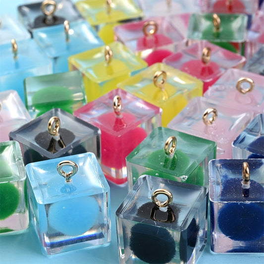 Square Resin Pendants