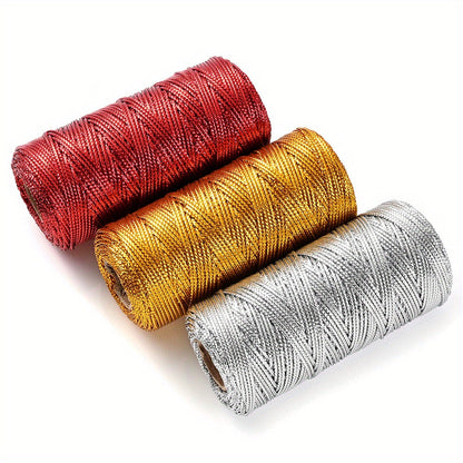 Gold Silver Red Braided Thread