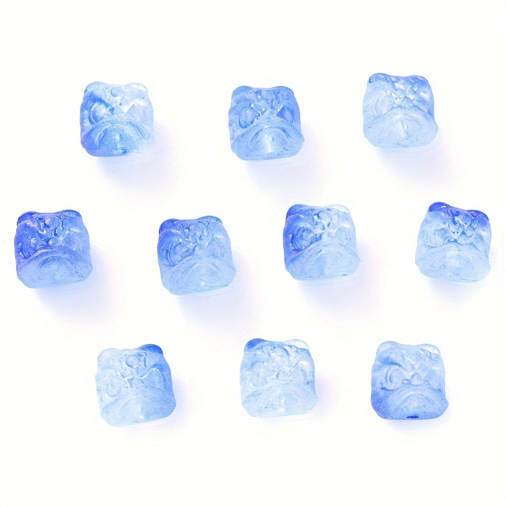 Frosted Lion Head Acrylic Beads