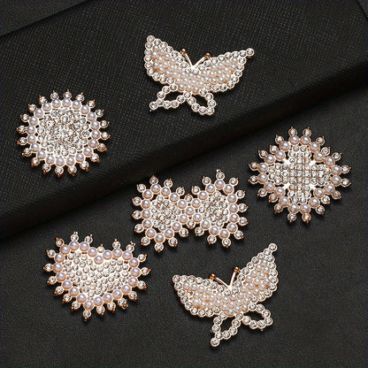Stylish Acrylic Pearl and Rhinestone Flatback Embellishments