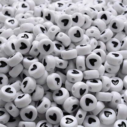 4x7 mm Acrylic Heart Beads
