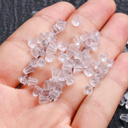 100PCS Soft Silicone Earring Back Set
