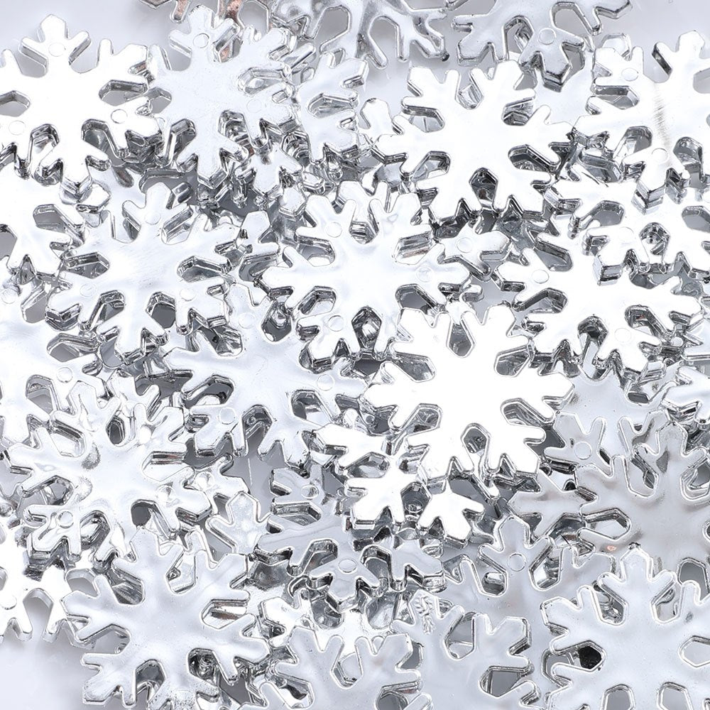Plastic Snowflake Ornaments