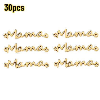 Mama Double Hole Alloy Pendants