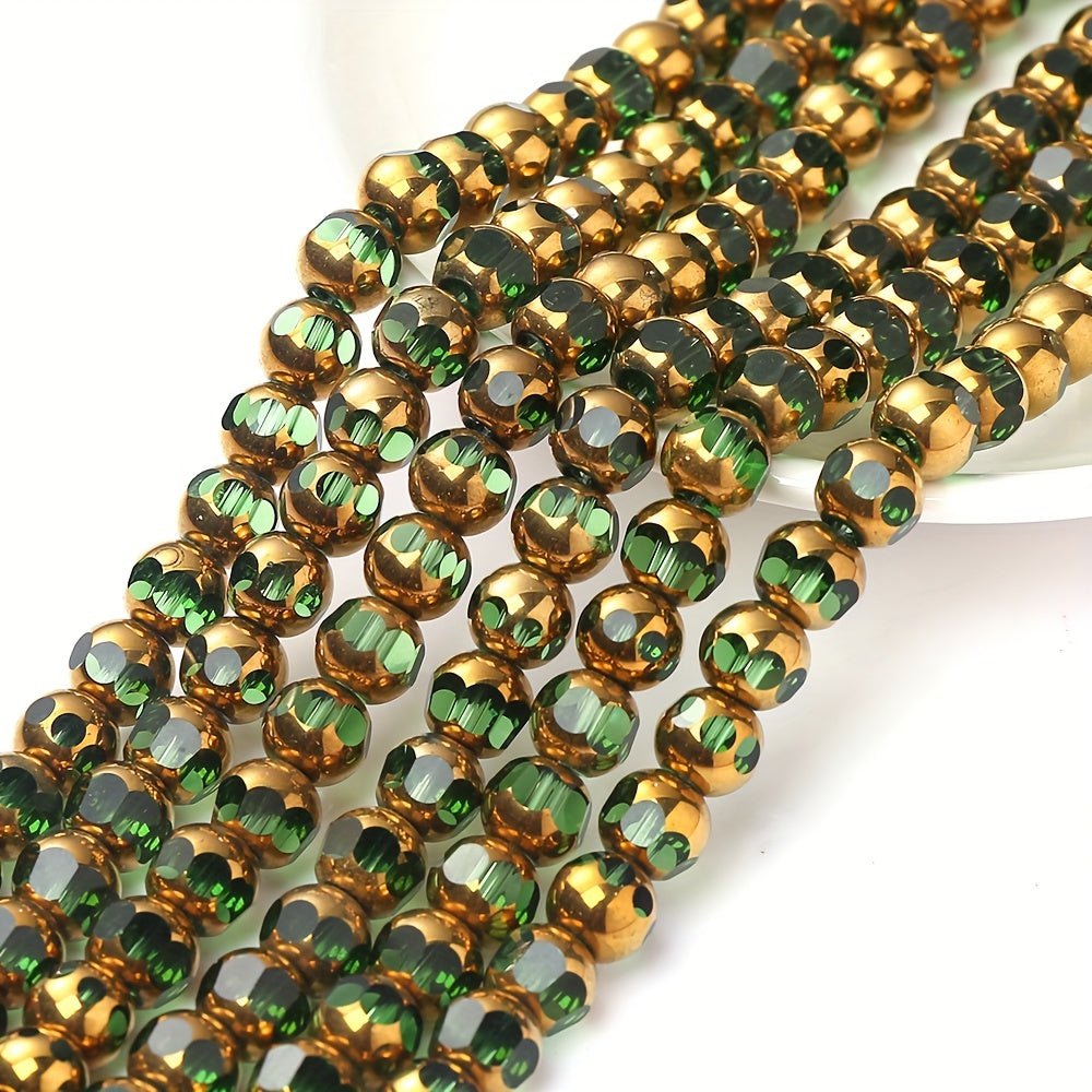 43PCS 8mm Multicolor Faceted Glass Bead Set