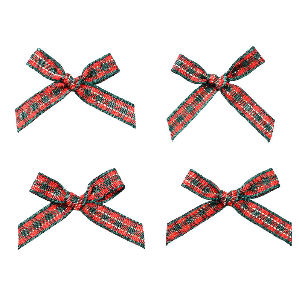 Christmas Plaid Bow Embellishments