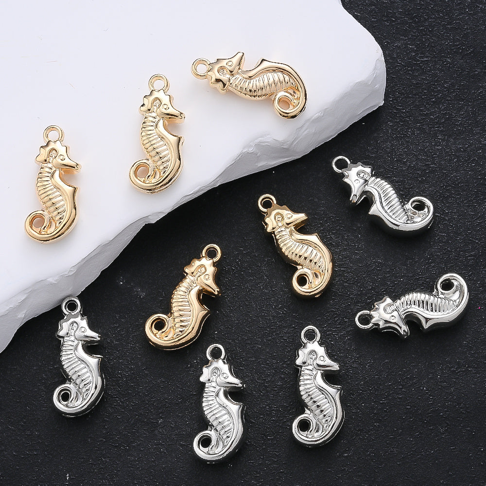 20PCS 3D Retro Seahorse CCB Pendant Set