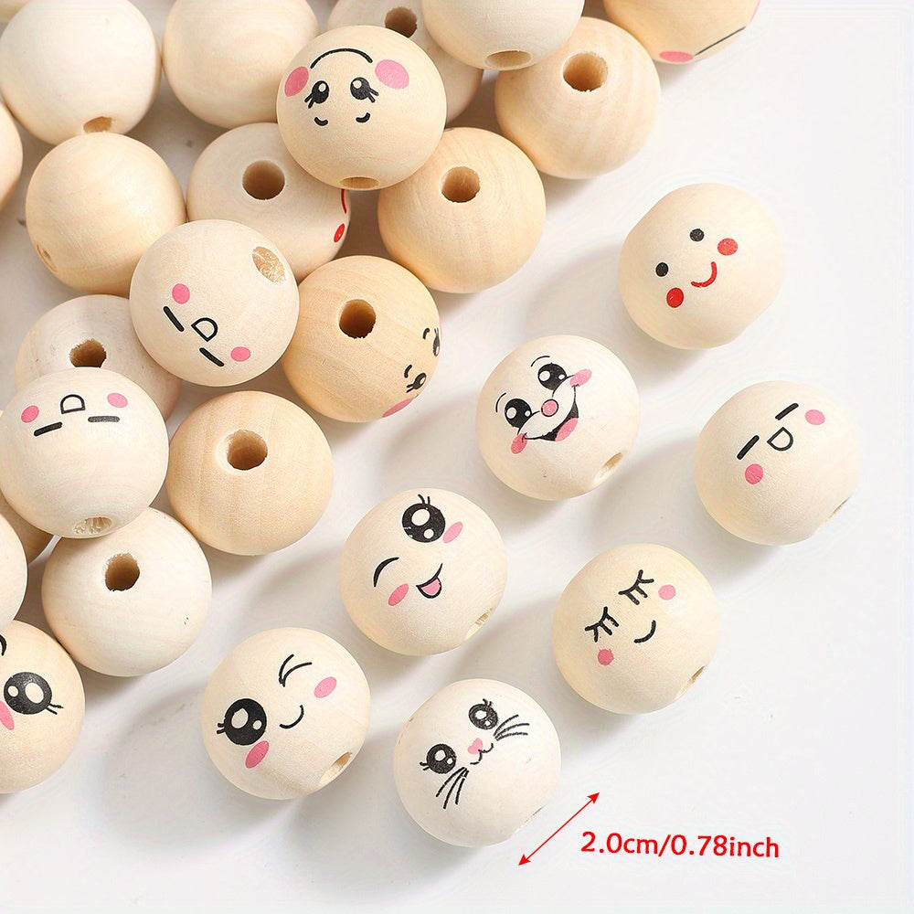 Expression Wooden Spacer Beads