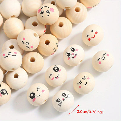 Expression Wooden Spacer Beads