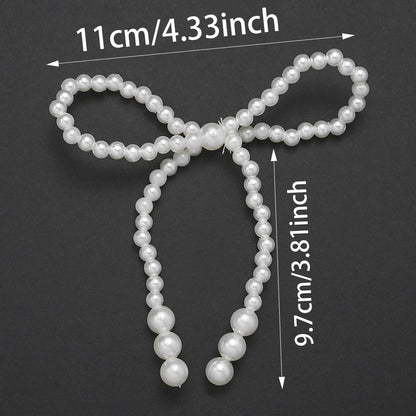 Faux Pearl Bowknot Embellishments