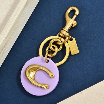 1PC 10.5cm Rainbow C Letter Keychain Bag Charm