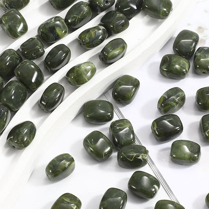 Multicolor Acrylic Straight-Hole Spacer Beads
