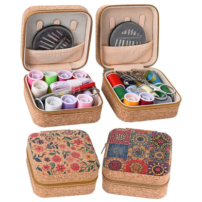 Retro Sewing Kit with Zipper Case