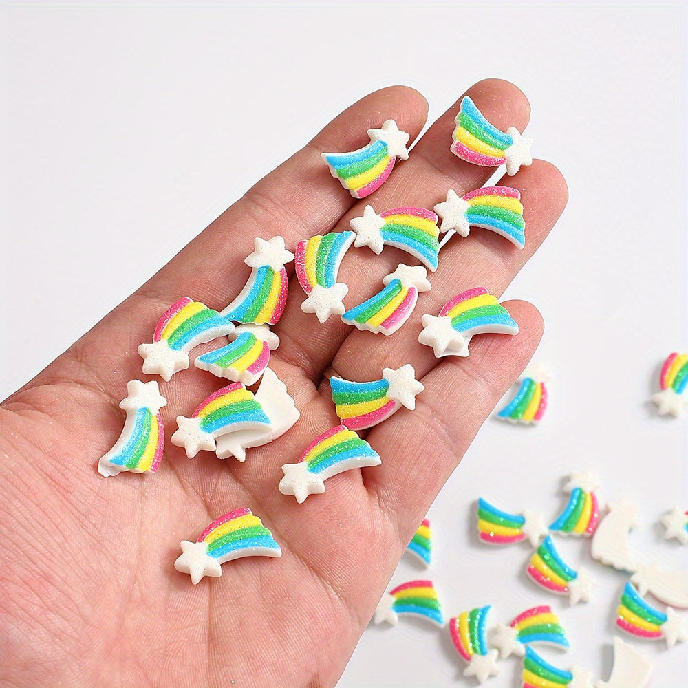 Rainbow Star Resin Patches