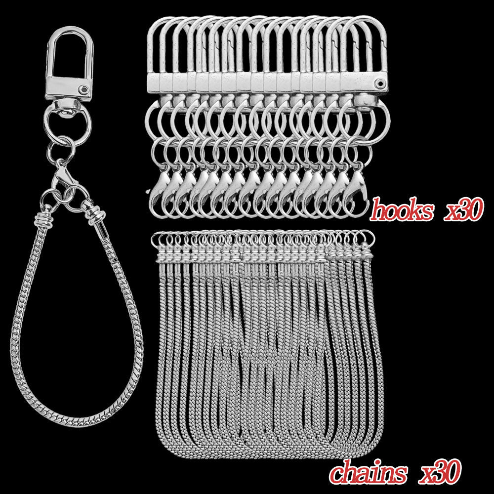 Blank Beadable Keychain Set