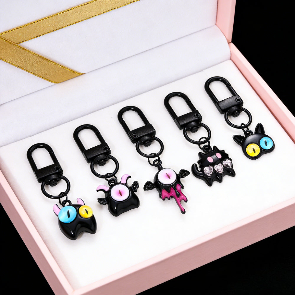 Gothic Black Evil Eye Pendant Charms