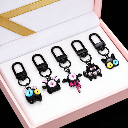 Gothic Black Evil Eye Pendant Charms