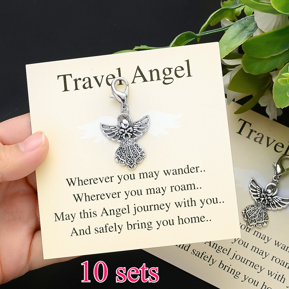 Vintage Angel Feather Keychain Gift Set