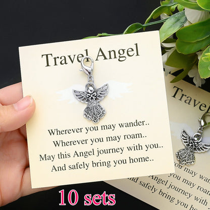 Vintage Angel Feather Keychain Gift Set