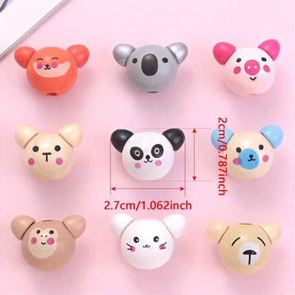 10pcs 20x27mm Animal Shaped Wood Beads