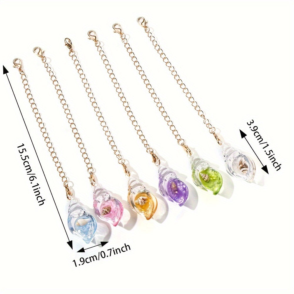 1PC Luminous Resin Conch Pendant