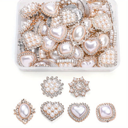 Acrylic Imitation Pearl Rhinestone Flatback Bead Set