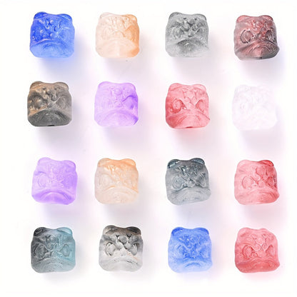 Frosted Lion Head Acrylic Beads