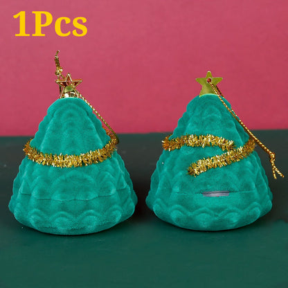 Christmas Tree & Gold Character Jewelry Box