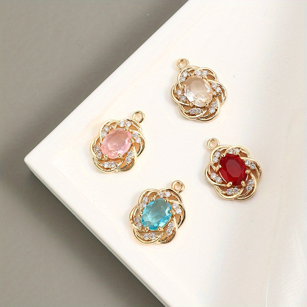Glass Flower Pendants