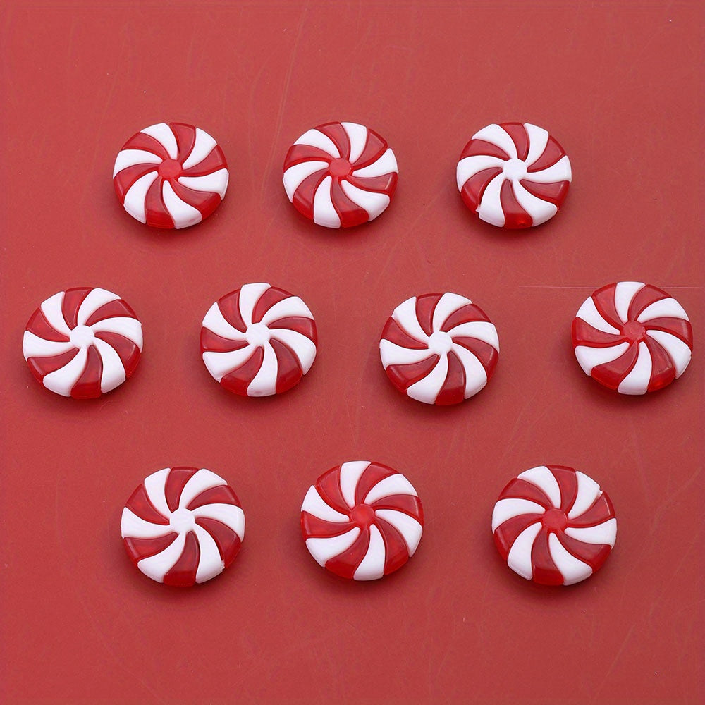 10PCS Christmas Acrylic Candy Cane Hanging Ornament Set