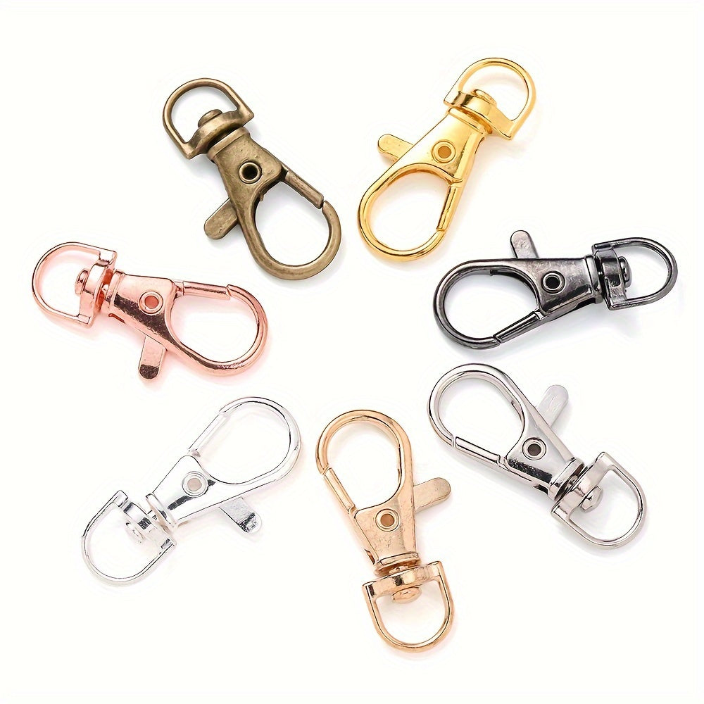 Mixed Color Zinc Alloy Swivel Lobster Clasp Hooks