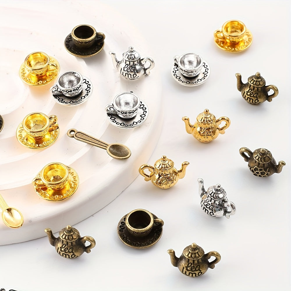 Mini Tea Set Alloy Charms