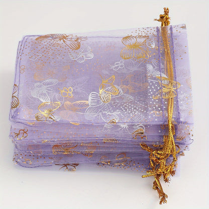 Butterfly Drawstring Gift Bags