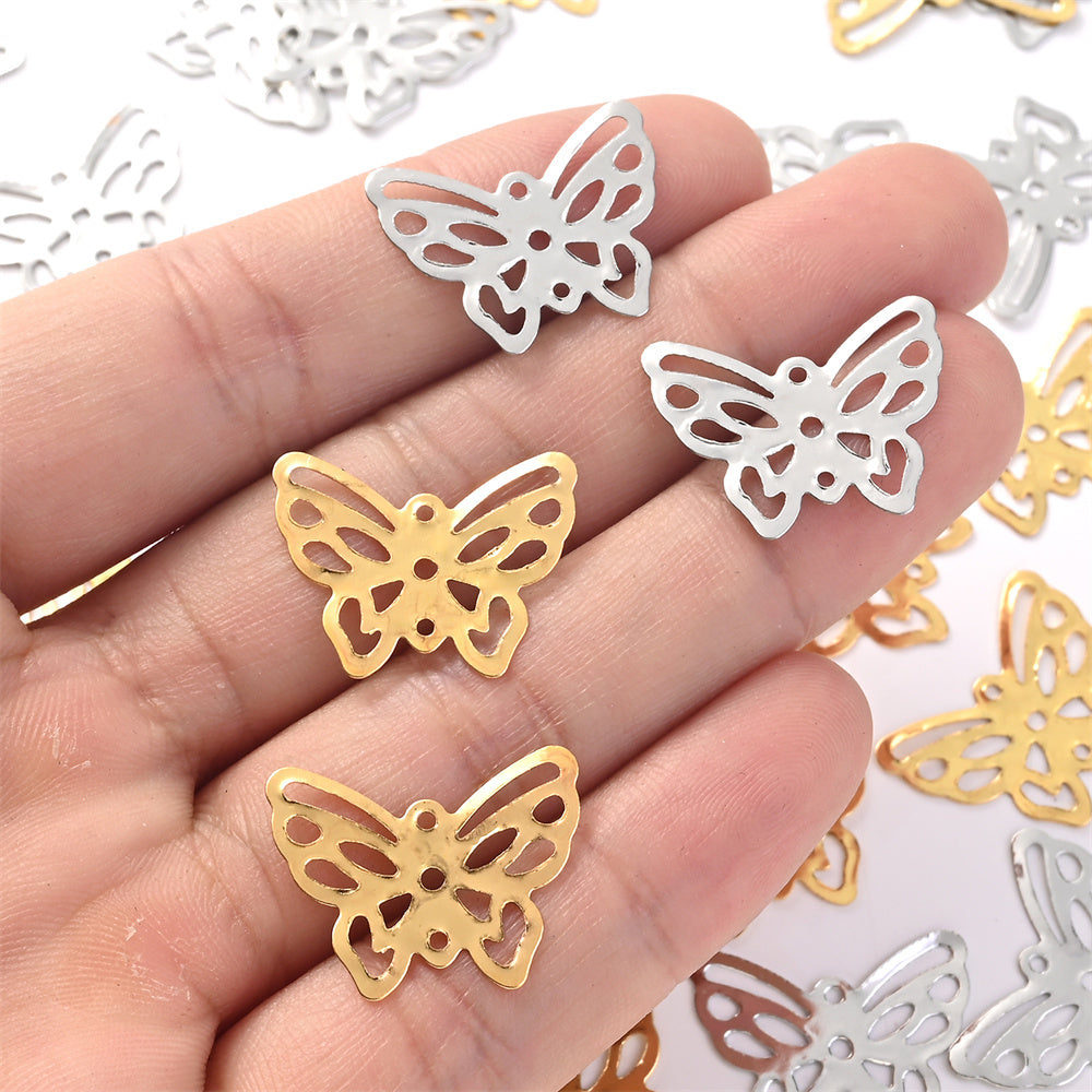 50/100PCS 16×21mm Iron Butterfly Jewelry Findings