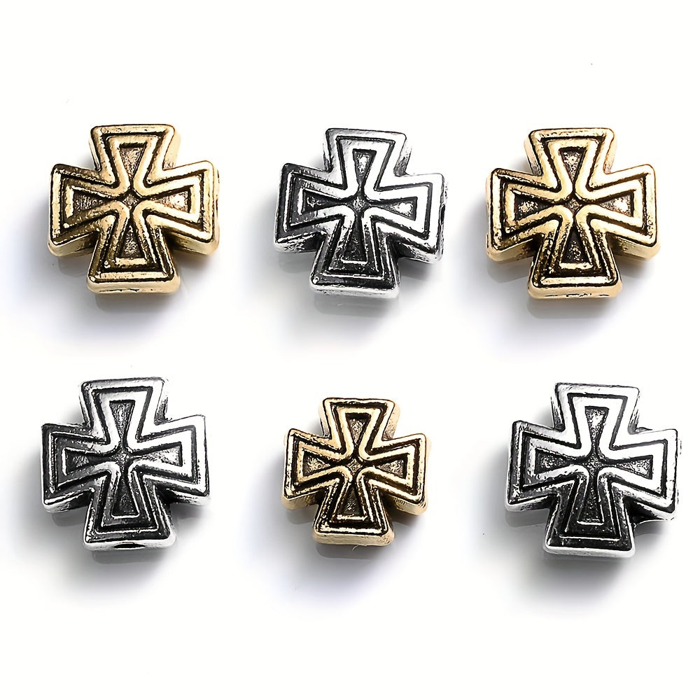 Vintage Cross Metal Spacer Beads
