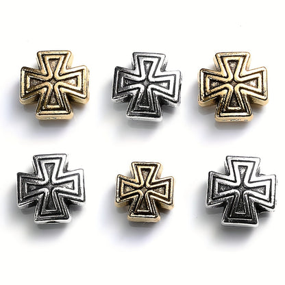 Vintage Cross Metal Spacer Beads