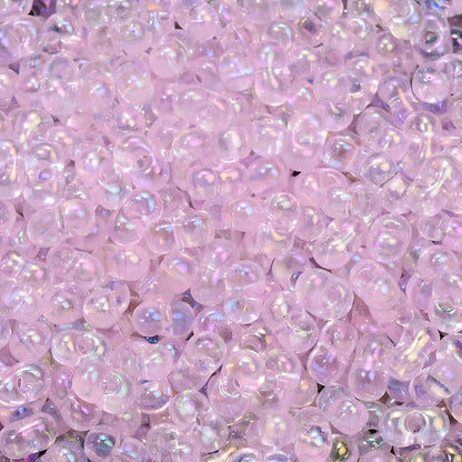 Rainbow Glass Rice Spacer Beads