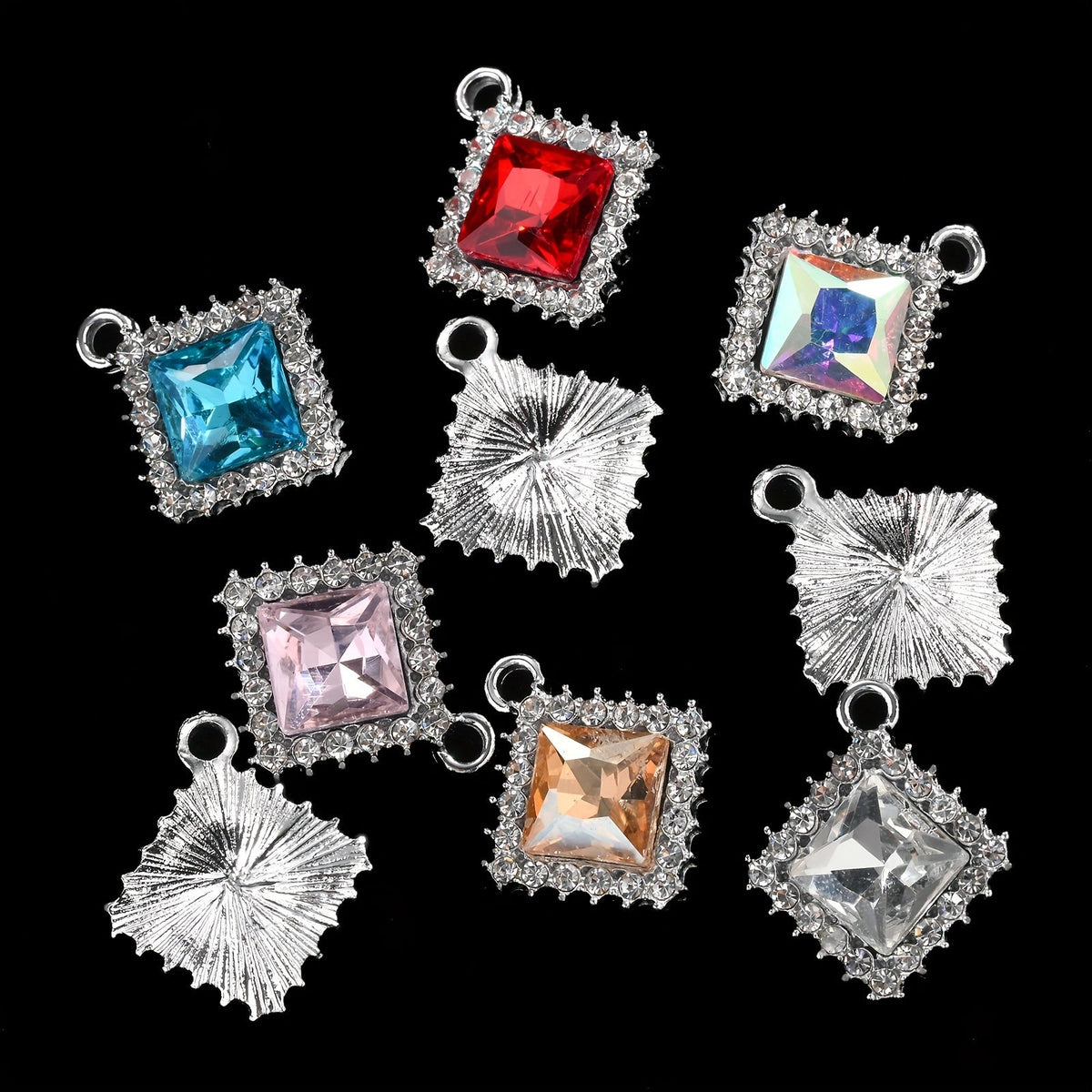 Square Alloy Pendant Set