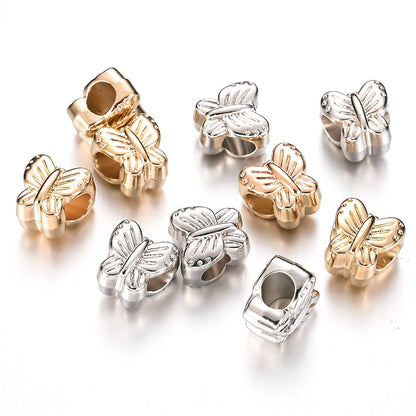 30pcs 0.43inch Mix Butterfly Bead Loose Spacer Plastic CCB Beads