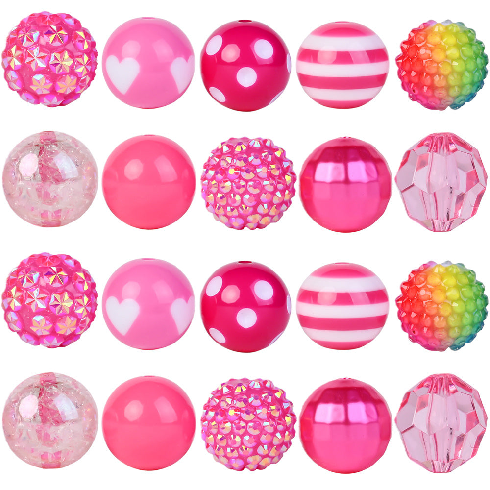 Multicolor 20 mm Thick Acrylic Round Beads