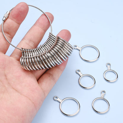1-Piece Metal Ring Sizer Measuring Tool