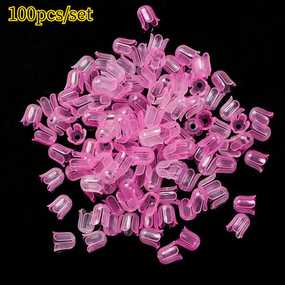 2026 New Arrival 10×11mm Gradient Flower Acrylic Bead Caps