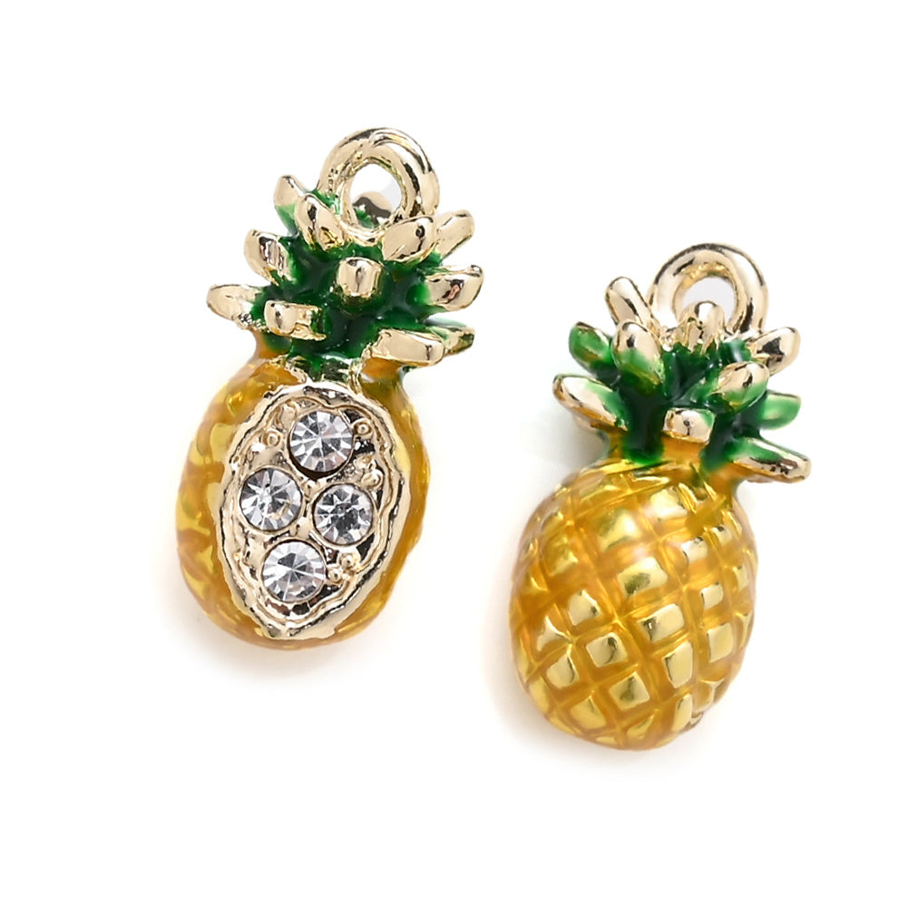 2PCS Fruit Series Alloy Pendant Set
