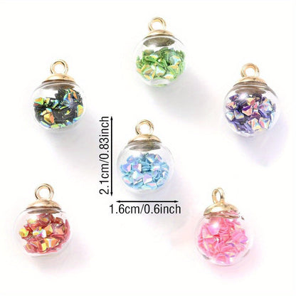 AB Glass Crystal Ball Pendant Charms