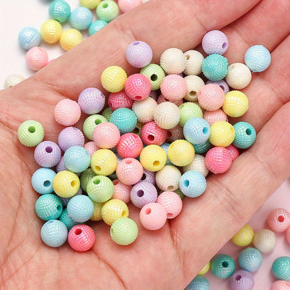 50-100pcs 8/10mm Acrylic Spacer Beads Loose Macarone Jewelry Beads