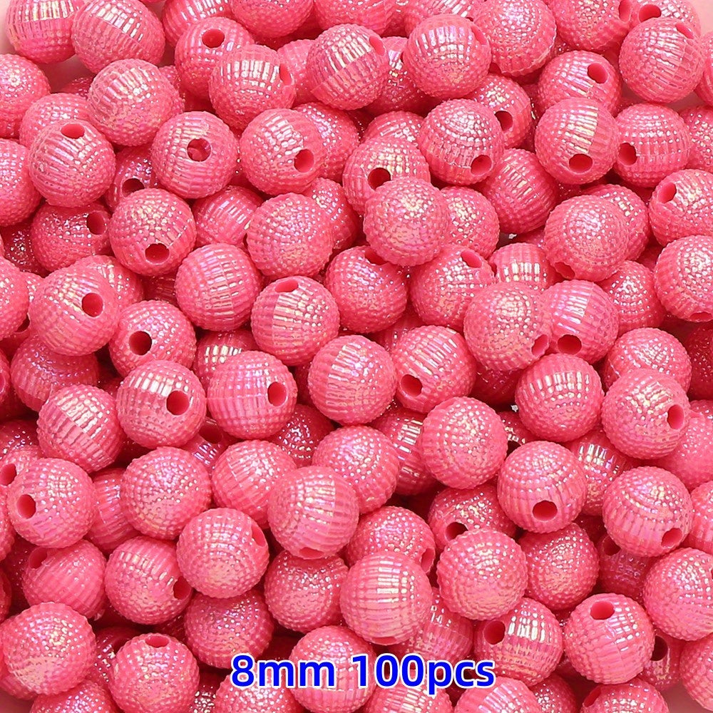 50-100pcs 8/10mm Acrylic Spacer Beads Loose Macarone Jewelry Beads