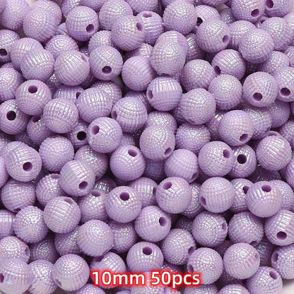 50-100pcs 8/10mm Acrylic Spacer Beads Loose Macarone Jewelry Beads