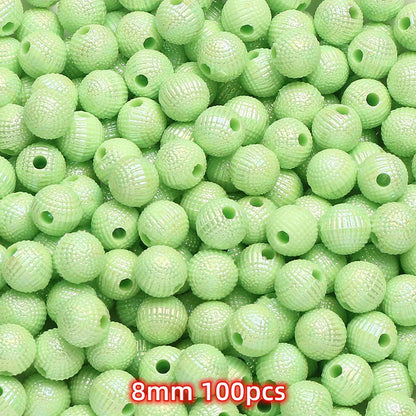 50-100pcs 8/10mm Acrylic Spacer Beads Loose Macarone Jewelry Beads