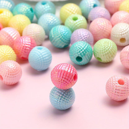 50-100pcs 8/10mm Acrylic Spacer Beads Loose Macarone Jewelry Beads